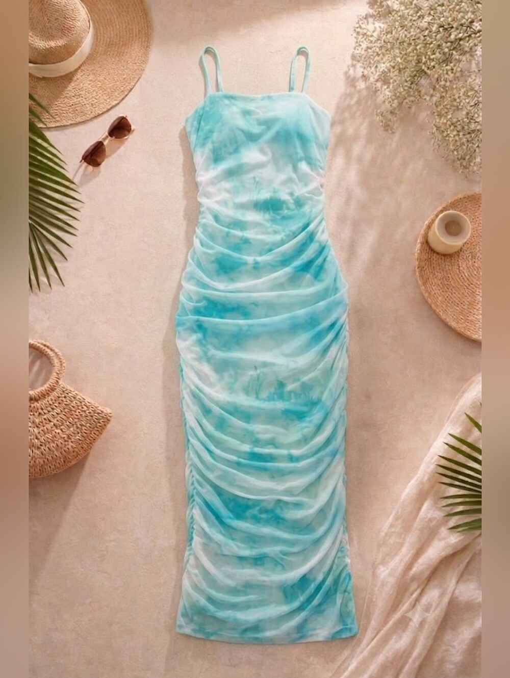 Iris Basic Teal Midi Dress